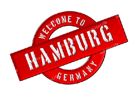 Illustration of WELCOME TO HAMBURG as Banner for your presentation, website, inviting...