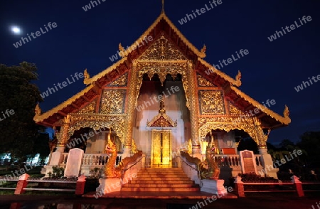 Die Architektur des Wat Phra Sing Tempel in Chiang Mai im Norden von Thailand