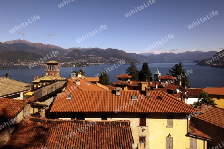 The Village of Stresa on the Lago Maggiore in the Lombardia  in north Italy. 