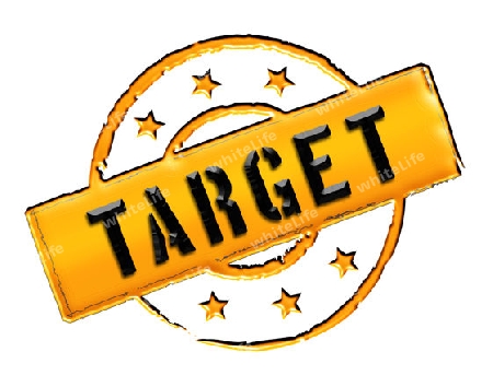 Sign, symbol, stamp or icon for your presentation, for websites and many more named TARGET