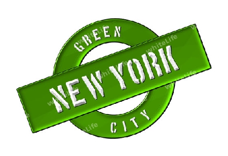 GREEN CITY NEW YORK - Zeichen, Symbol, Banner fuer Prospekte, Flyer, Internet, ...