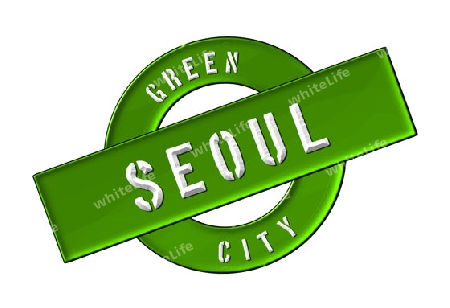 GREEN CITY SEOUL - Zeichen, Symbol, Banner fuer Prospekte, Flyer, Internet, ...