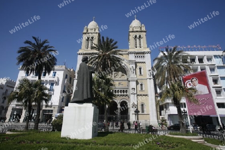 Afrika, Nordafrika, Tunesien, Tunis
Die Kathedrale St. Vincent de Paul an der Avenue Habib Bourguiba in der Tunesischen Hauptstadt Tunis


