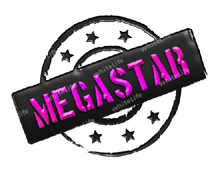 Sign, symbol, stamp or icon for your presentation, for websites and many more named MEGASTAR
