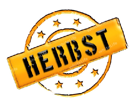 Sign and stamp for your presentation, for websites and many more named HERBST