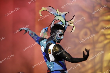 the carneval in the city of Las Palmas on the Island Gran Canary on the Canary Island of Spain in the Atlantic Ocean. 