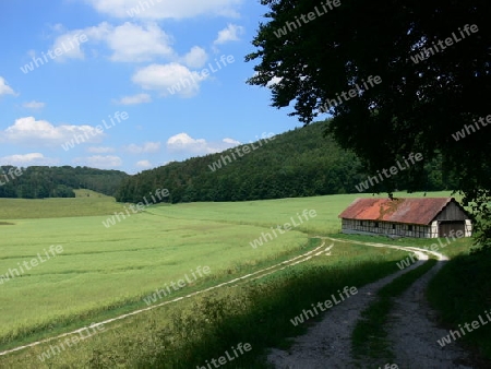 Feldscheune auf der Schw?bischen Alb