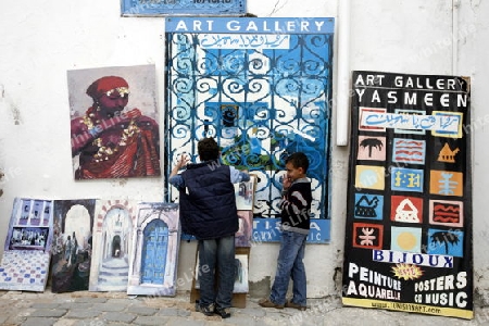 Afrika, Tunesien, Tunis, Sidi Bou Said, Altstadt, 
