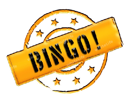 Sign, symbol, stamp or icon for your presentation, for websites and many more named BINGO!