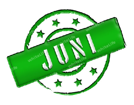 Sign, symbol, stamp or icon for your presentation, for websites and many more named JUNI