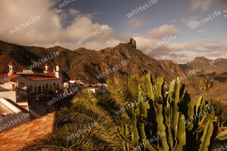 The mountain Village of  Tejeda in the centre of the Canary Island of Spain in the Atlantic ocean.