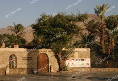 the Landscape allround the city of Aqaba on the red sea in Jordan in the middle east.