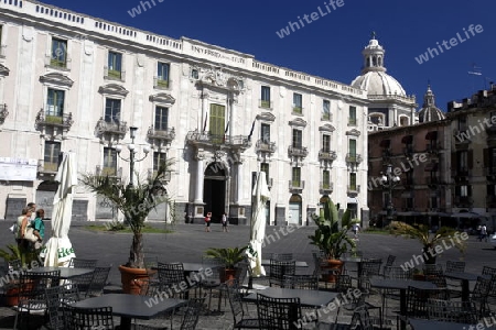 the city centre in the old Town of Catania in Sicily in south Italy in Europe.