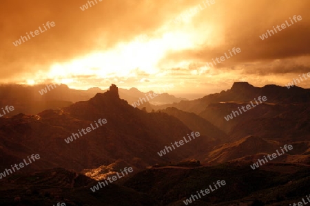 The mountain Village of  Tejeda in the centre of the Canary Island of Spain in the Atlantic ocean.