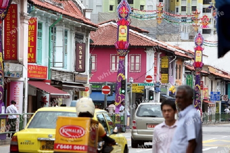 Der Indische Stadtteil little India in Singapur im Inselstaat Singapur in Asien.