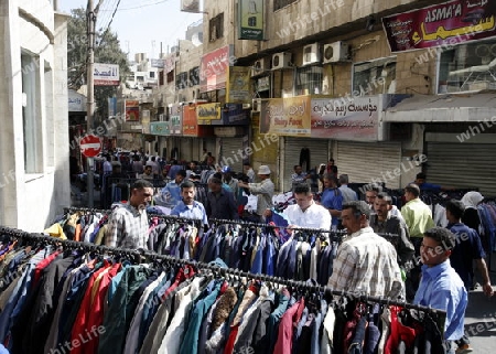 a market road in the City Amman in Jordan in the middle east.