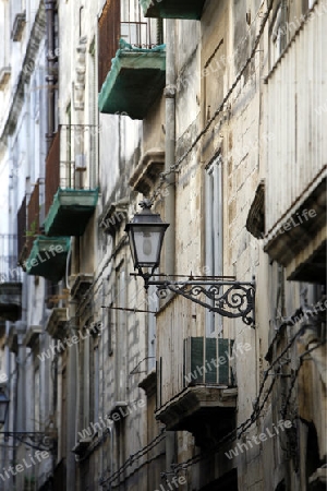 the old Town of Siracusa in Sicily in south Italy in Europe.