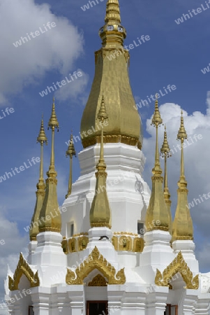 Der Tempel Wat Tham Khu Ha Sawan in Khong Jiam am Mekong River in der naehe des Pha Taem Nationalpark in der Umgebung von Ubon Ratchathani im nordosten von Thailand in Suedostasien.