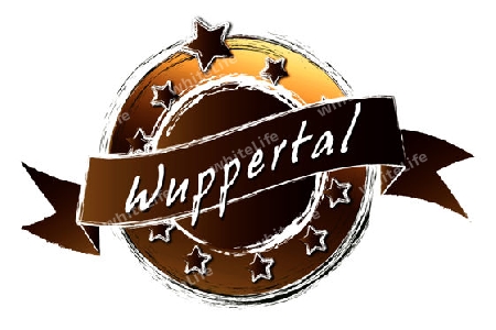 WUPPERTAL - Banner, Logo, Symbol im Royal Grunge Style fuer Praesentationen, Flyer, Prospekte, Internet,...