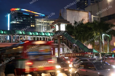 Die Innenstadt rund um den Siam Square Stadtteil im Zentrum der Hauptstadt Bangkok in Thailand. 