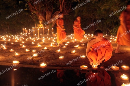 Die Architektur des Wat Phan Tao Tempel in Chiang Mai im Norden von Thailand