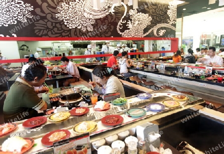 Ein Japanisches Restaurant in der Stadt Khorat in der provinz Nakhon Ratchasima im Nordosten von Thailand im Suedwesten von Thailand in Suedostasien.  