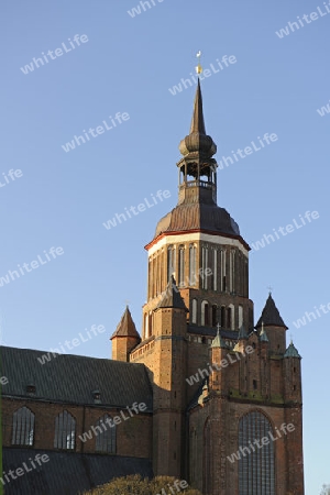 Marienkirche, neuer Markt, Altstadt,  Stralsund , Unesco Weltkulturerbe, Mecklenburg Vorpommern, Deutschland, Europa , oeffentlicher Grund