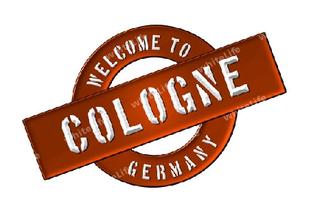 Illustration of WELCOME TO COLOGNE as Banner for your presentation, website, inviting...