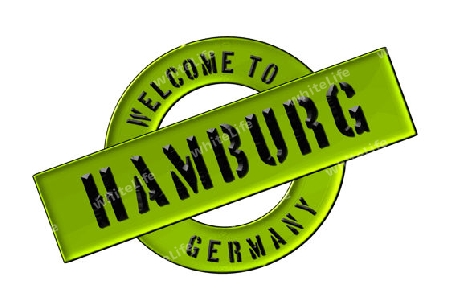 Illustration of WELCOME TO HAMBURG as Banner for your presentation, website, inviting...