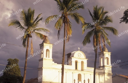 the churchi n the old town of the city Copan in Honduras in Central America,