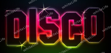 DISCO Illustration as LED Lights for your Presentation or website