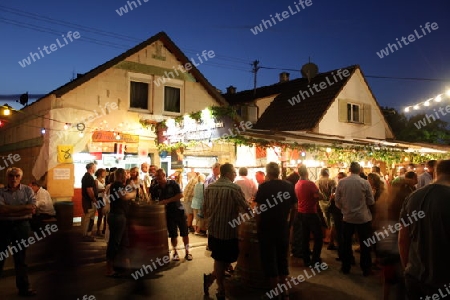  the old town of the villige  Sasbach in Kaiserstuhl in the Blackforest in the south of Germany in Europe.