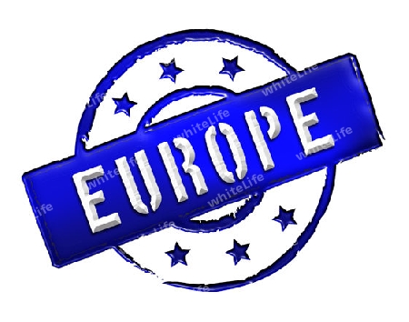 Sign and stamp named EUROPE for your presentation, for websites and many more.