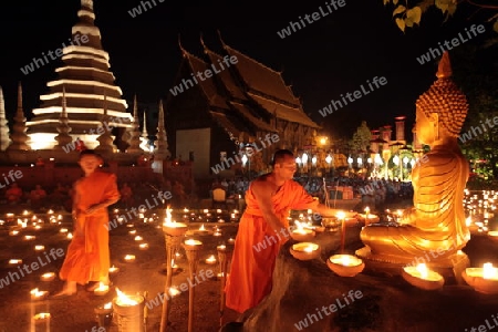 Die Architektur des Wat Phan Tao Tempel in Chiang Mai im Norden von Thailand