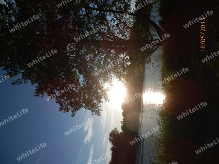 Sonnenuntergang an der Mur