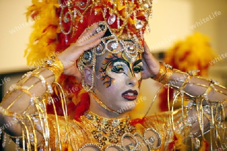 the carneval in the city of Las Palmas on the Island Gran Canary on the Canary Island of Spain in the Atlantic Ocean. 