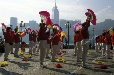 Traditional Women at the Chinese newyear in Hong Kong in the south of China in Asia.